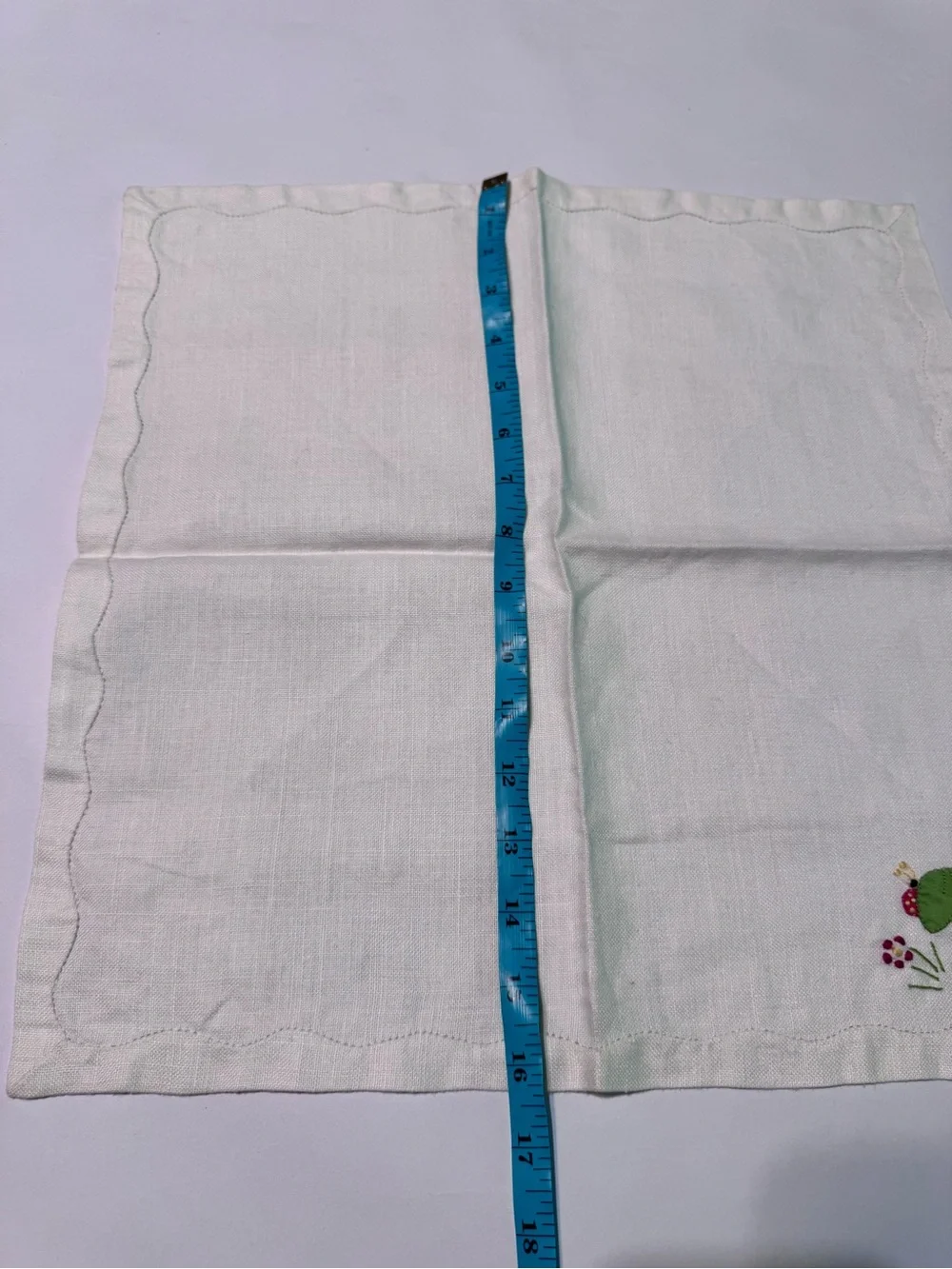 Vintage Hand Stitched Strawberry Linen Cloth Napkins Lot 4 Portugal Embroidered